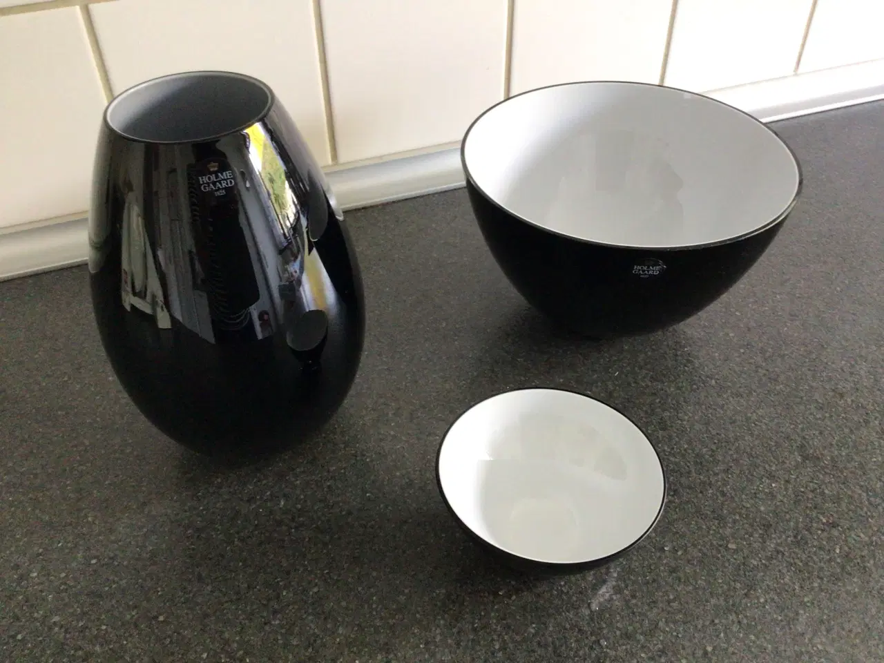 Billede 3 - Holmegaard vase Cocoor og 2 skåle