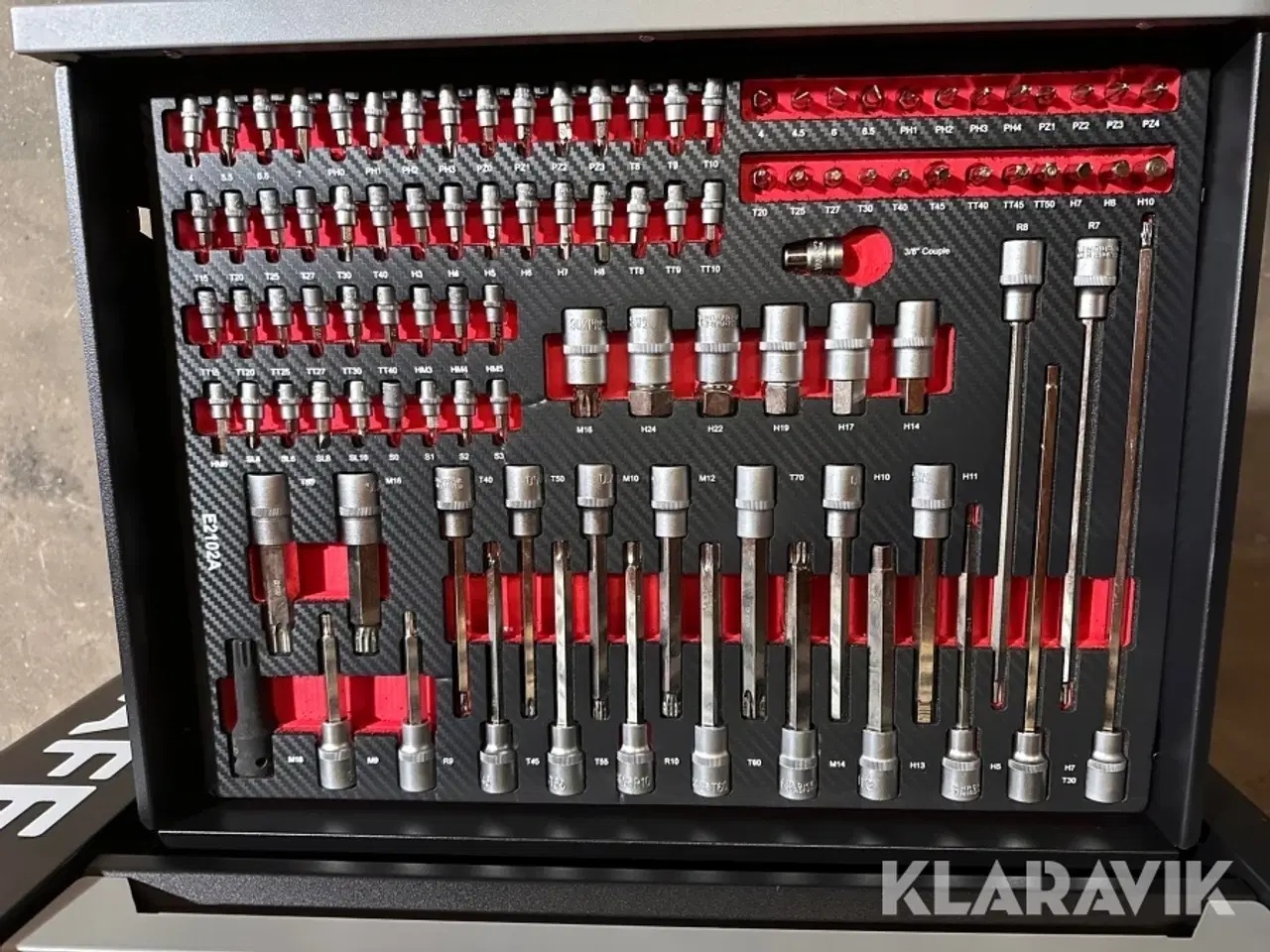 Billede 10 - Værktøjsvogn Bearsafe med 10 skuffer og 258 dele