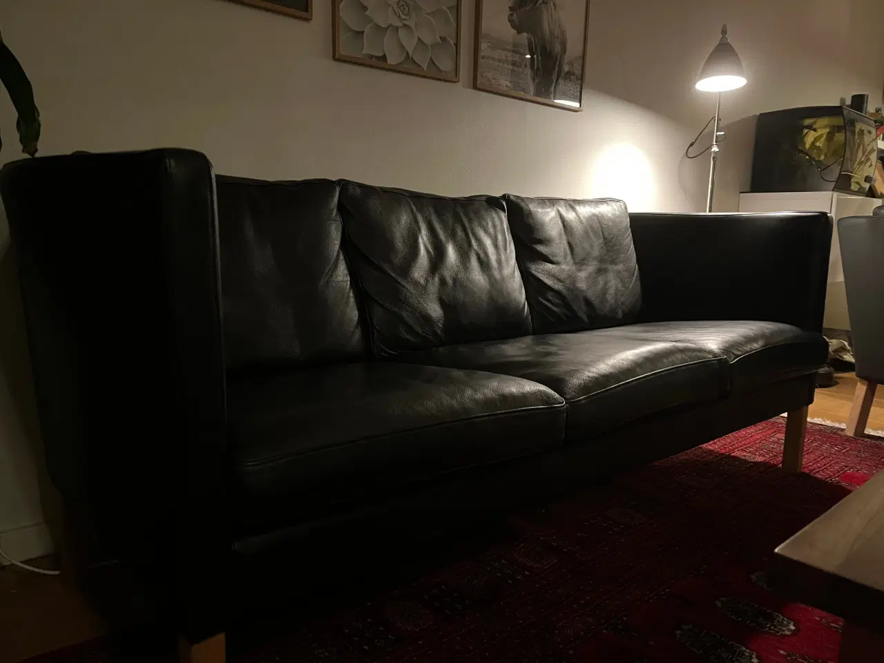 Billede 2 - AV 59 3 pers sofa i læder