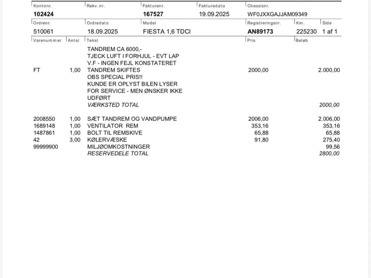 Billede 12 - Ford Fiesta Nysynet økonomisk partikelfilter 
