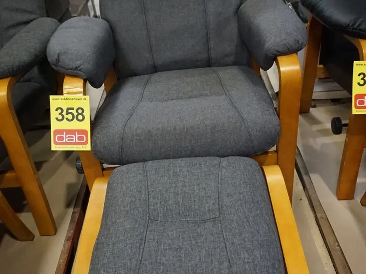 Billede 3 - Otium lænestol inkl. fodskammel - grå