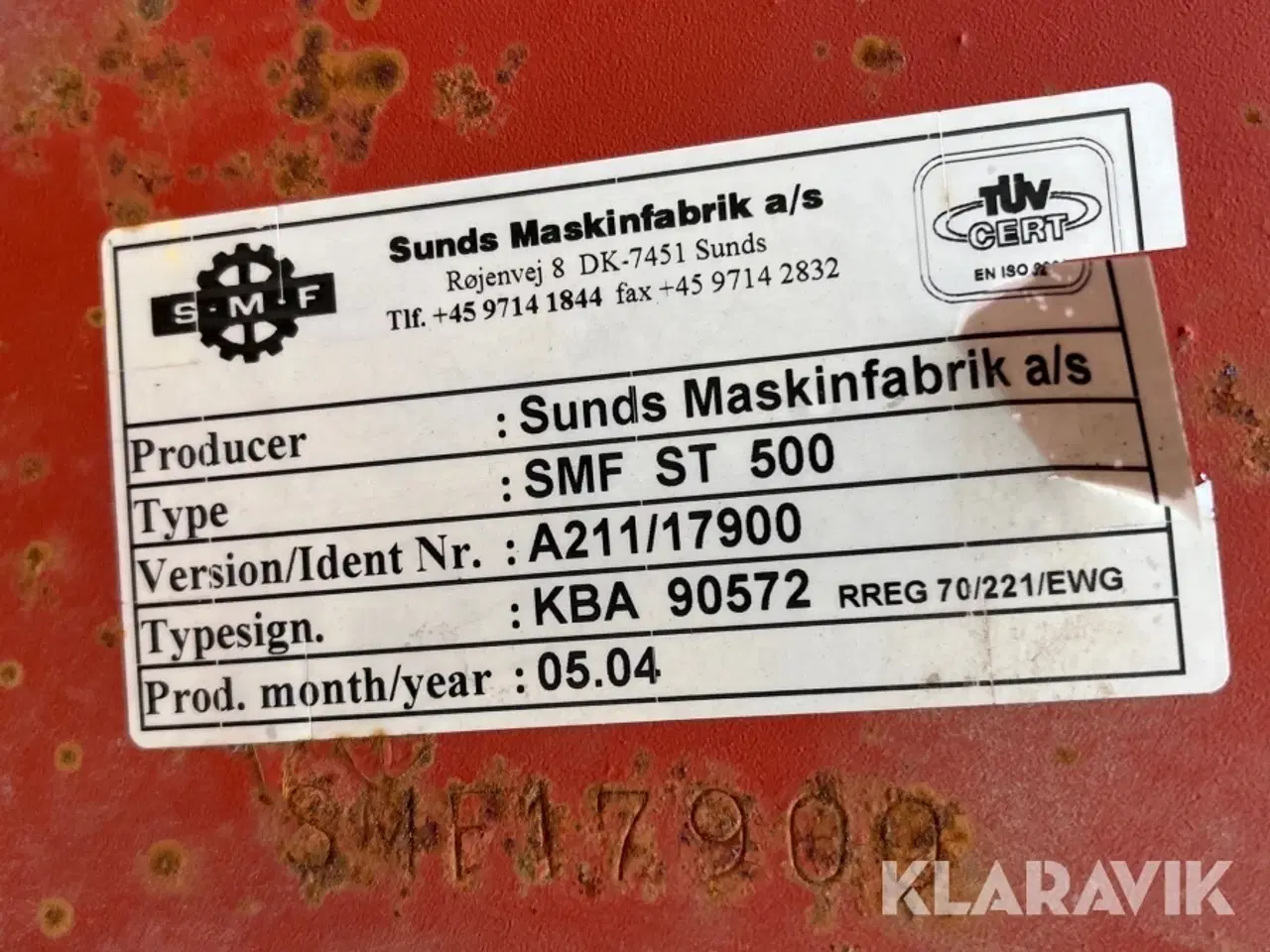 Billede 6 - Tanke Sunds Maskinfabrik SMF ST 500