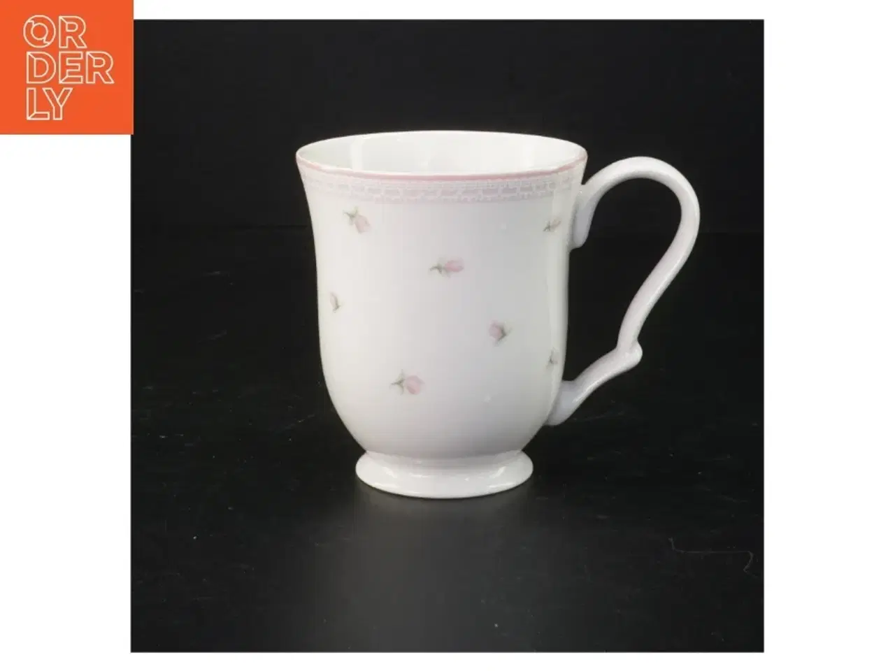 Billede 1 - 6 Porcelænskrus med blomstermønster (str. Ø 9,5 x 10 cm)