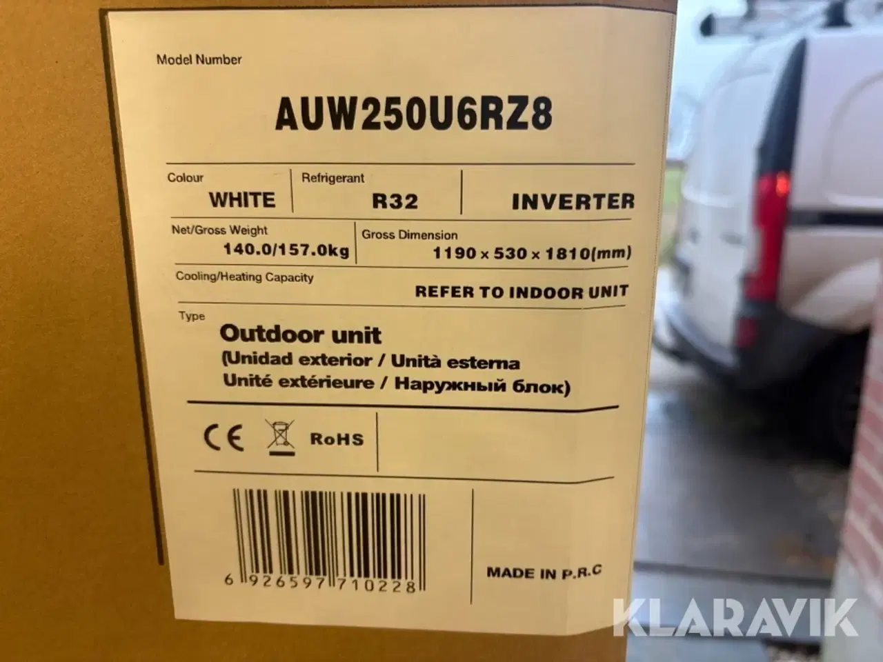 Billede 3 - Varmepumpe Hisense AUW250U6RZ8 / AUD250UX4RPH8 luft til luft