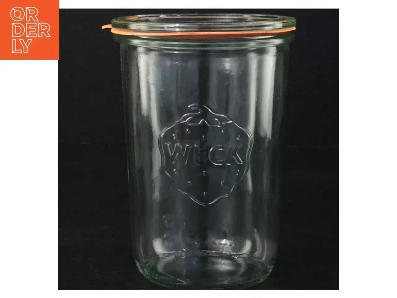 Billede 1 - Weck glaskrukke med gummiring og glaslåg fra Weck (str. 15 x ø 10,5 cm)
