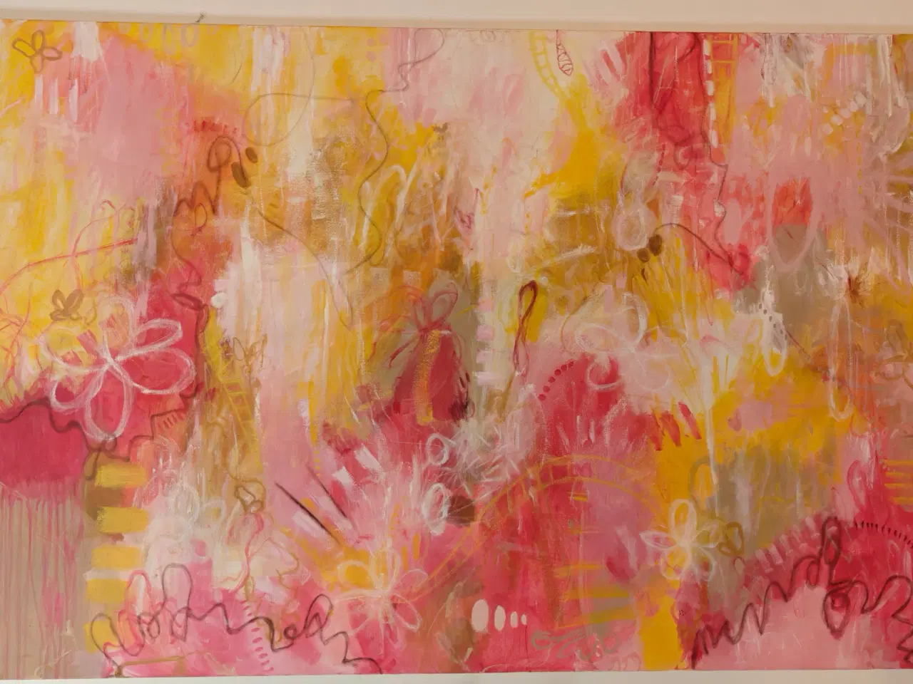 Billede 1 - Abstrakt akryl maleri 160x100cm