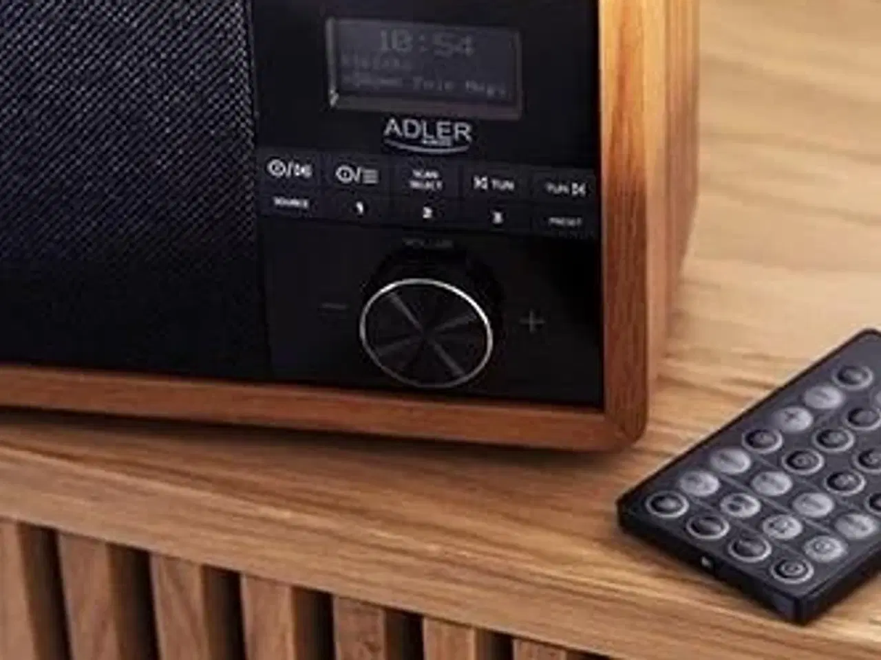 Billede 6 - Radio med vækkeur DAB+/FM – Adler AD 1184, træ/sort