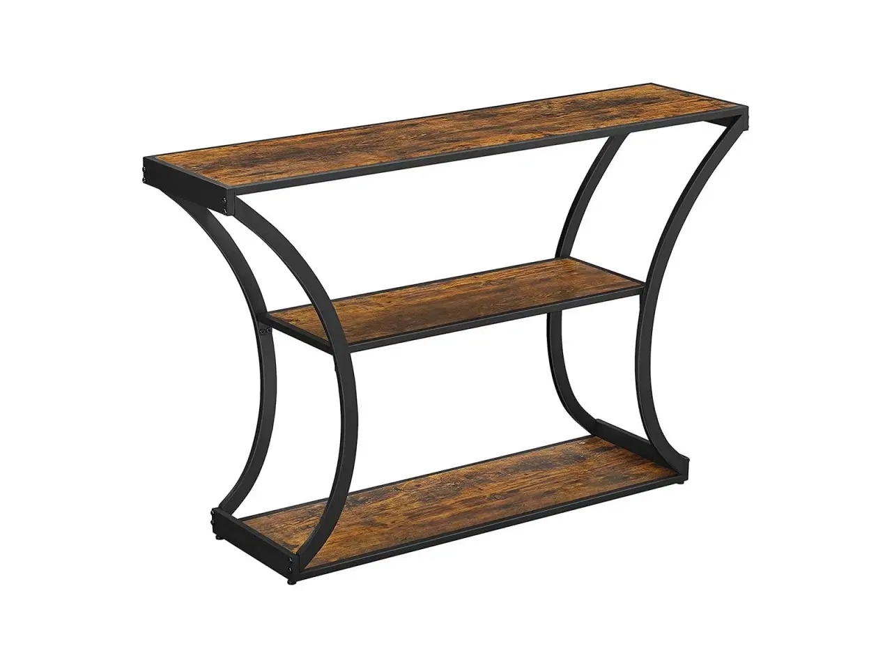 Billede 1 - Konsolbord buede ben, udvidet bordplade, vintage brun/sort (LNT089B01)