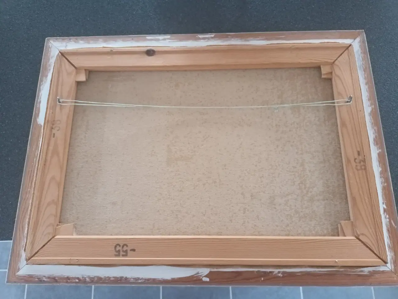 Billede 2 - Maleri Bredde 62,5 cm Højde 45 cm Signeret af PN