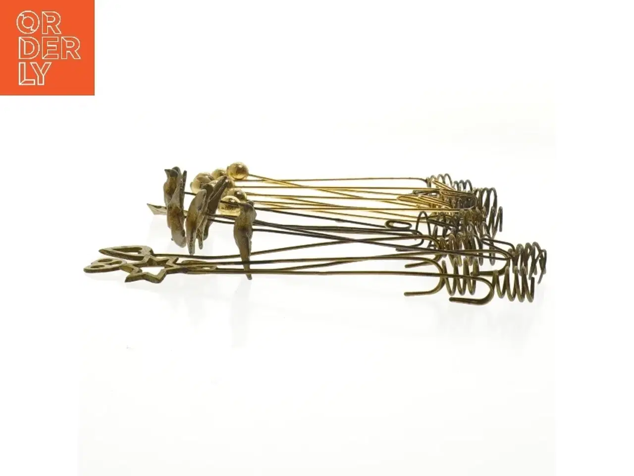 Billede 2 - Guld julelysholdere med figurer (str. 16 cm. 19 styk)