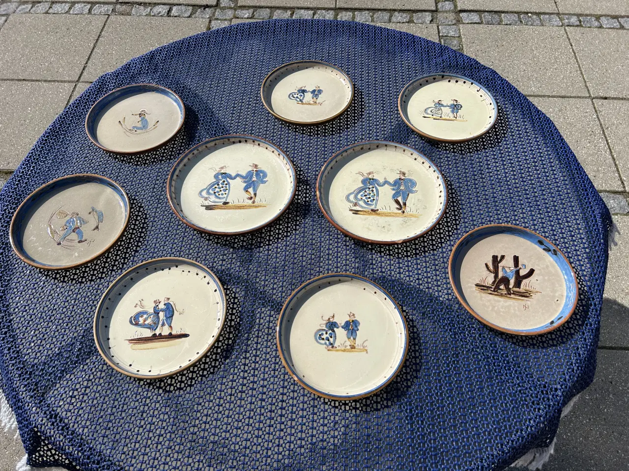 Billede 2 - 9 tallerkener fra Knabstrup Keramik 