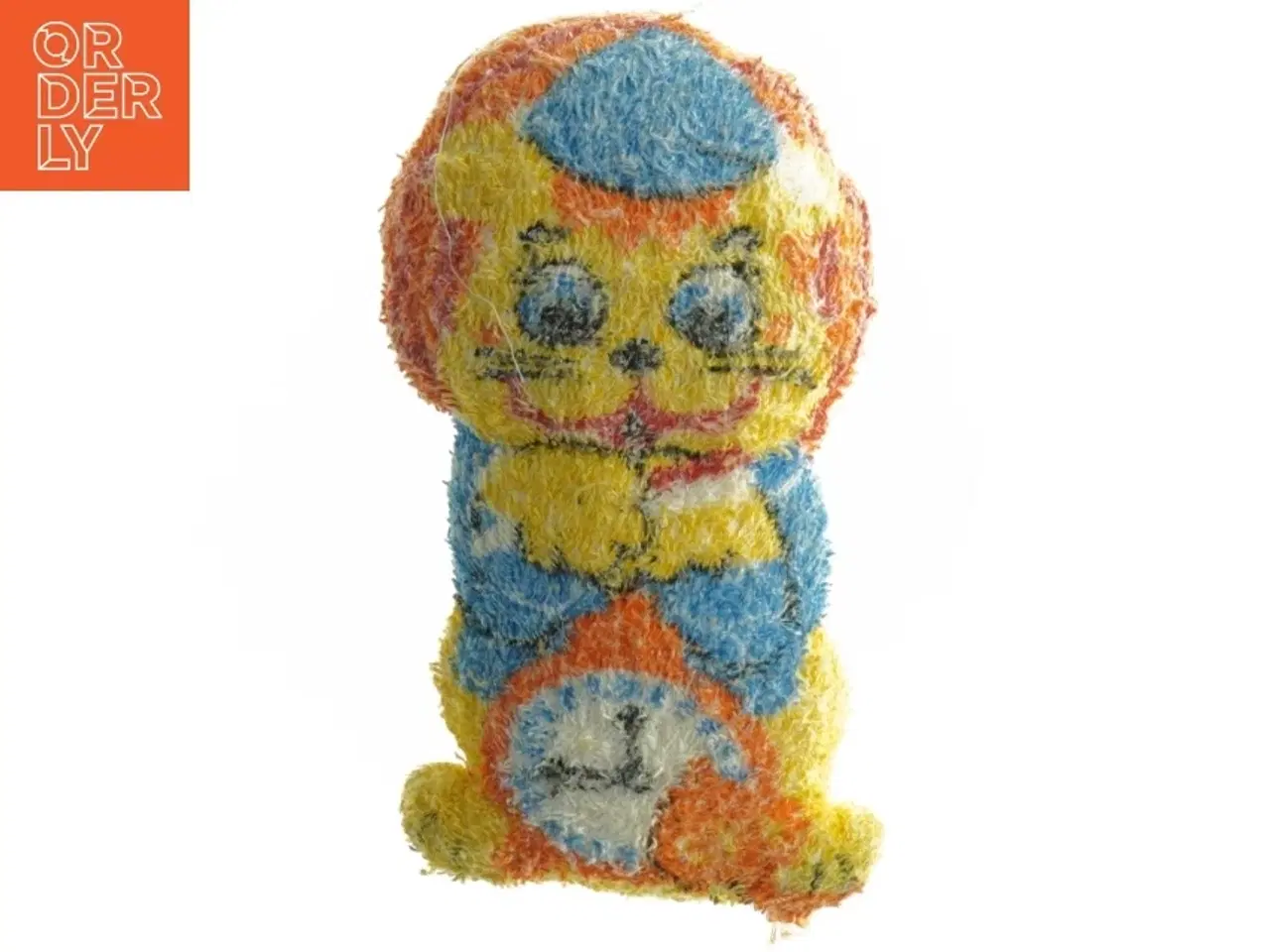 Billede 3 - Farverig stofbamse (str. 20 x 10 cm)