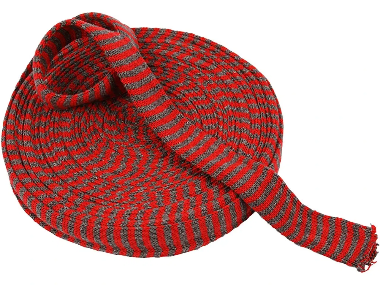 Billede 1 - Julerød/grå tubestrik 30 mm - 10 meter rulle