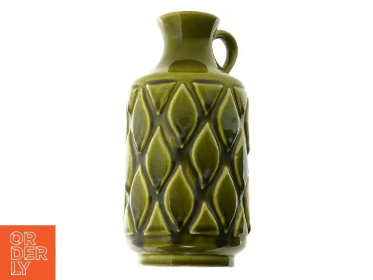Billede 2 - Grøn keramik vase, 1541/18 (str. 18 cm)