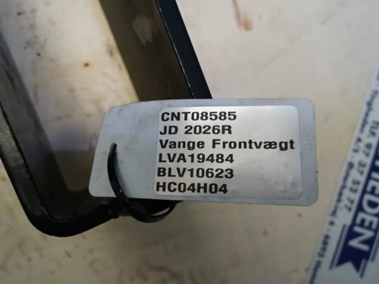 Billede 4 - John Deere 2026R Vange Frontvægt LVA19484