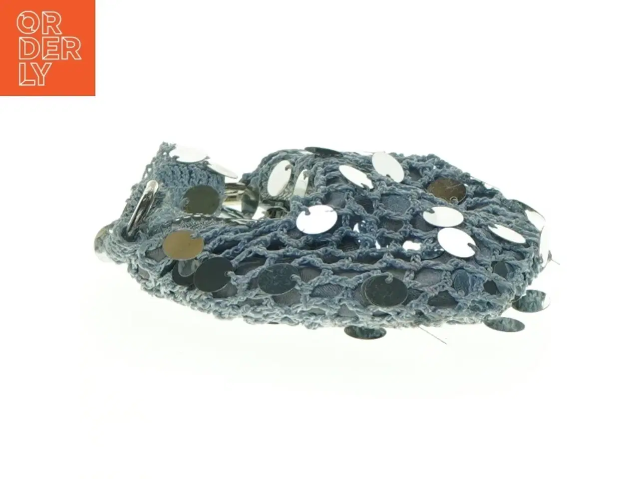 Billede 3 - Hæklet taske med palliet detaljer fra Build a Bear (str. 11 x 7 cm)