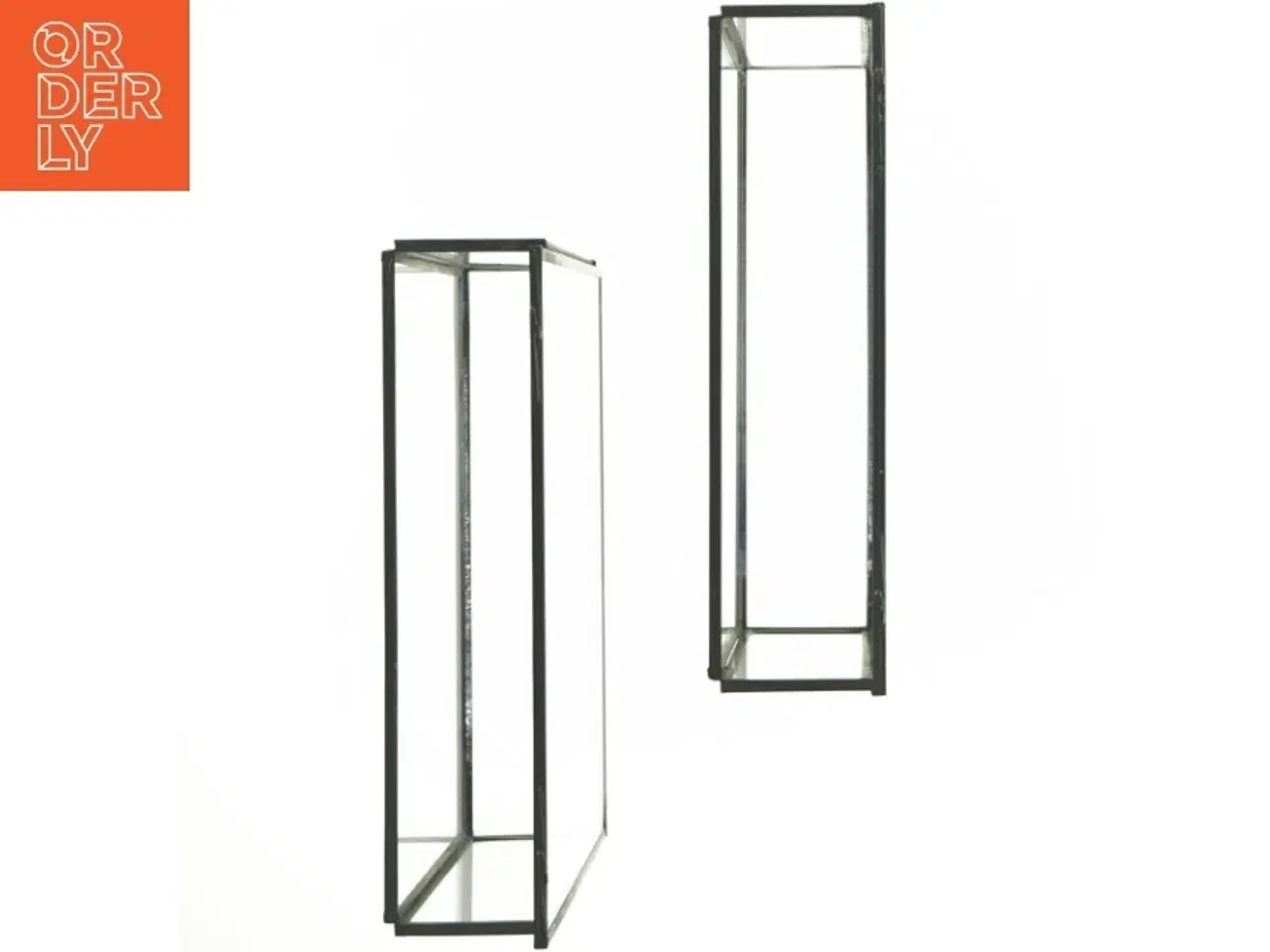 Billede 4 - 2 stk. vægophængt glas-display - Ib Laursen (str. 25x22,5x6 cm)