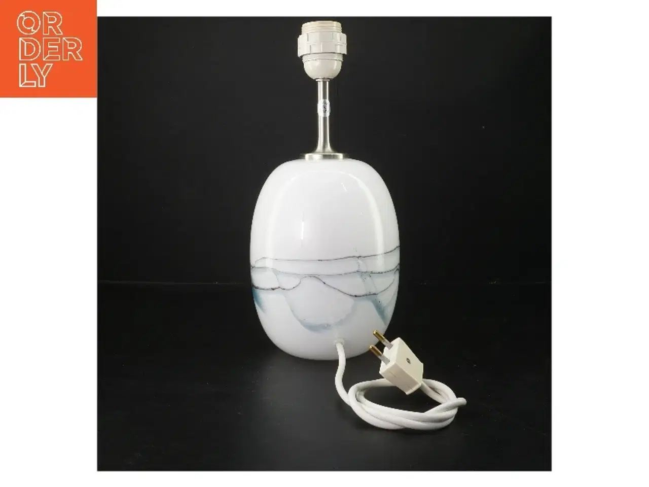 Billede 1 - Bordlampe i glas fra Royal Copenhagen (str. 33 cm)