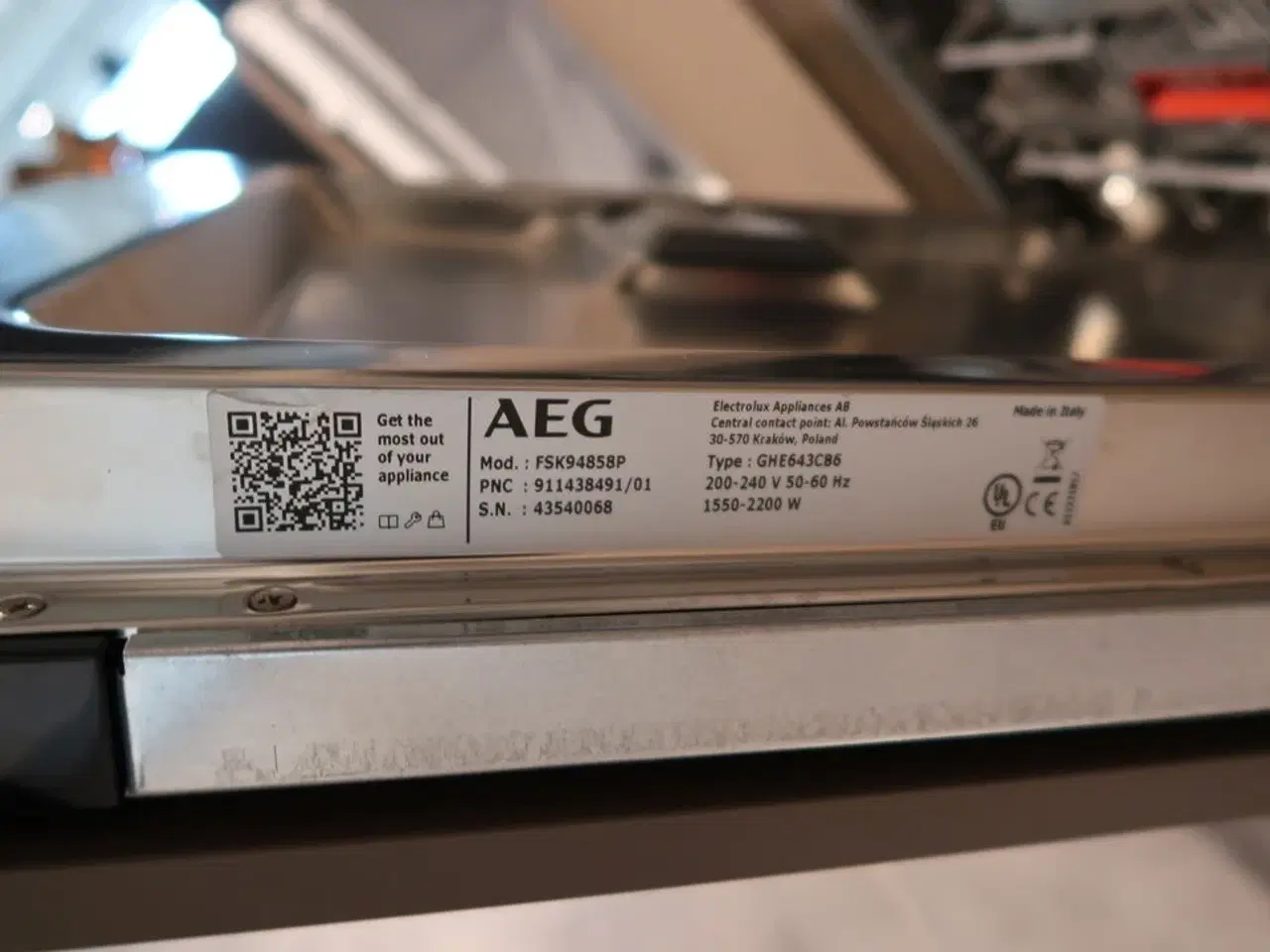 Billede 5 - Integreret opvaskemaskine AEG FSK94858P