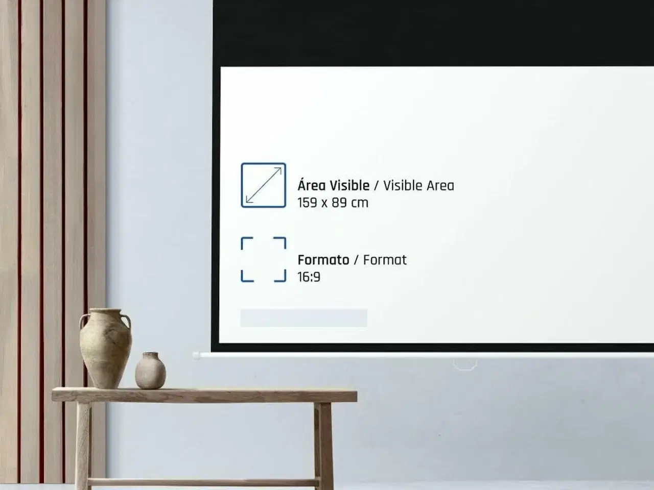 Billede 12 - Projektorlærred 72" 16:9 - manuel autostop