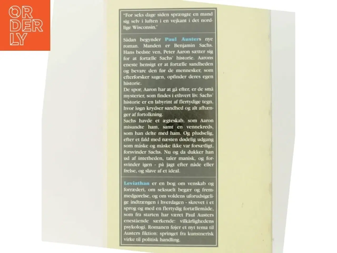 Billede 3 - Leviathan af Paul Auster fra Forlaget Per Kofod