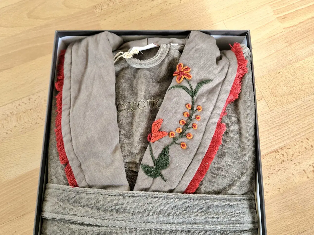 Billede 1 - Super flot badekåbe I økologisk bomuld