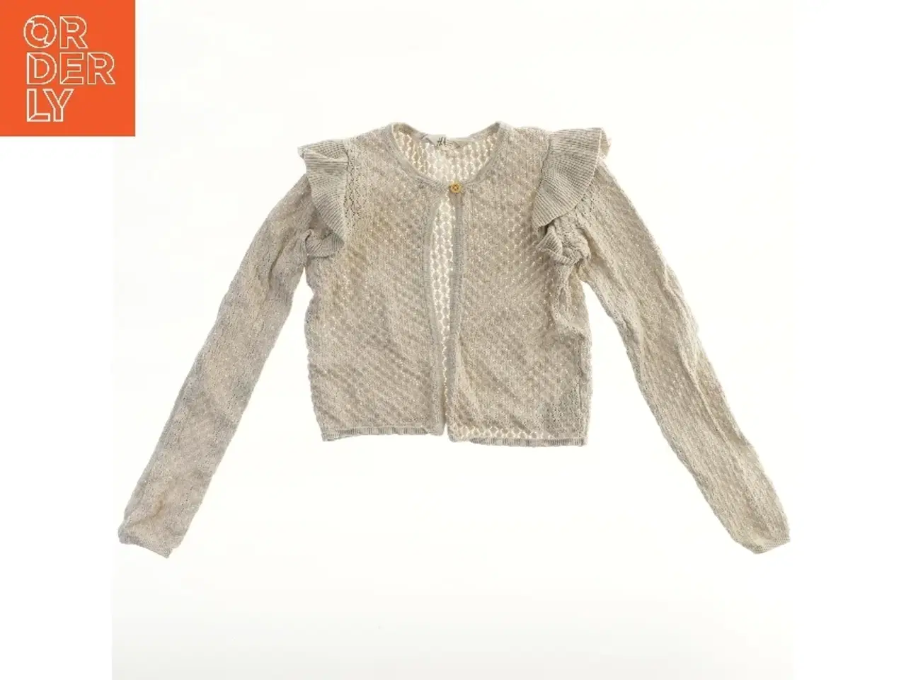 Billede 2 - Strikket cardigan med flæser fra H&M (str. 122)