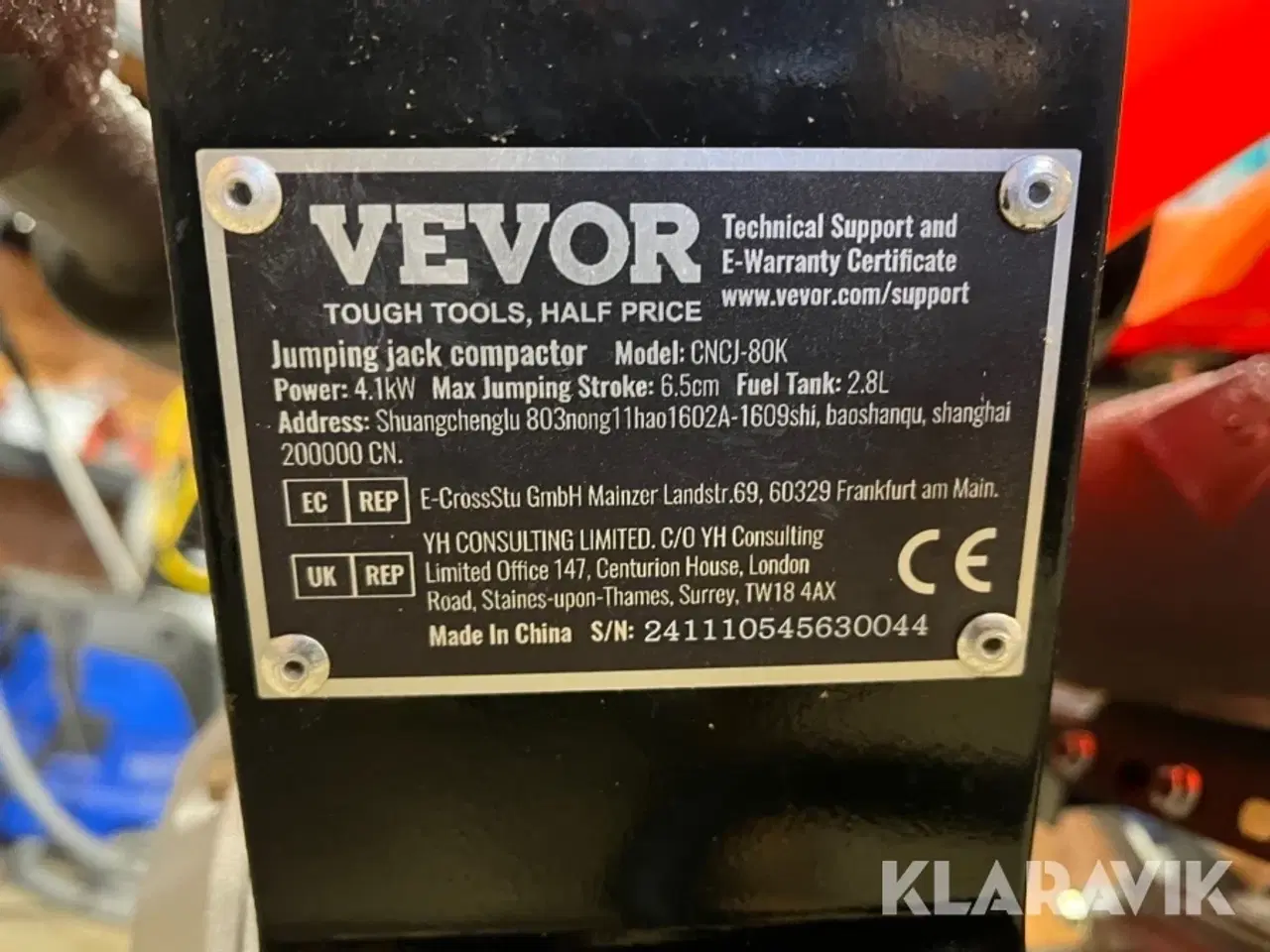 Billede 5 - Jordloppe / stamper Vevor CNCJ-80K