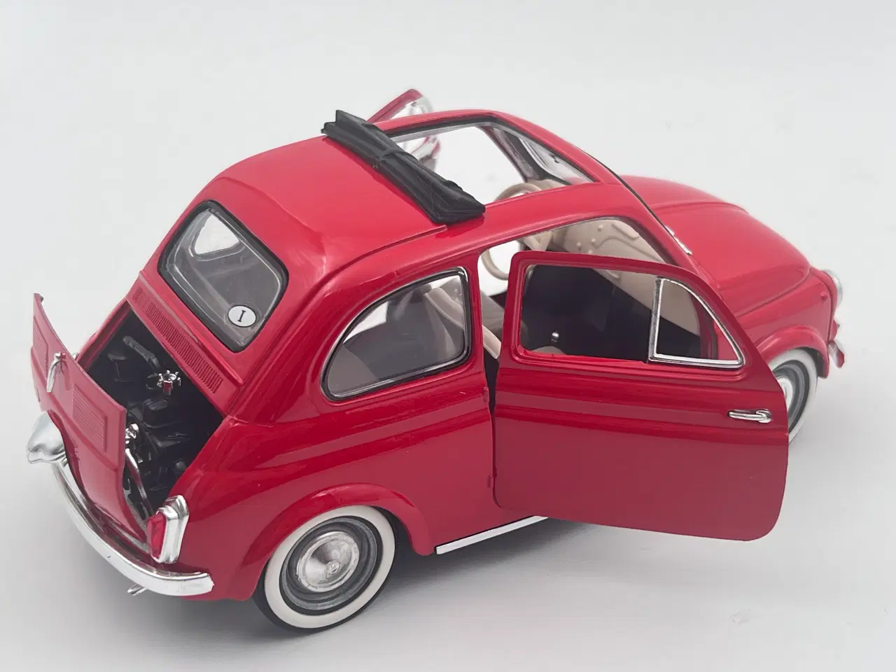 Billede 5 - 1960 Fiat 500 Open- 1:16 / 1:18  Sjælden model