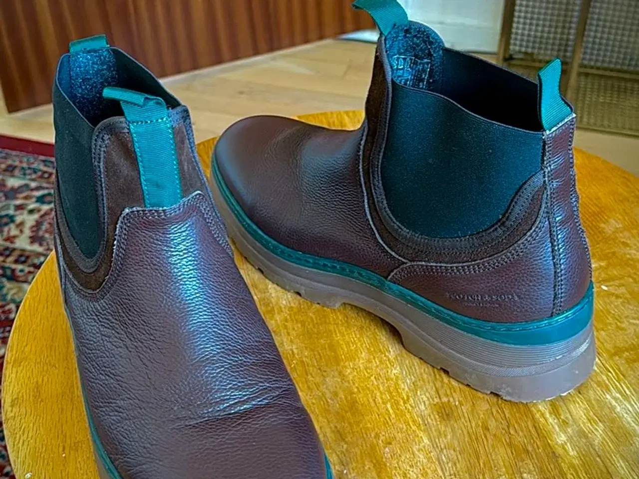 Billede 1 - Chelsea herre sko/ støvler i brun læder, str. 44