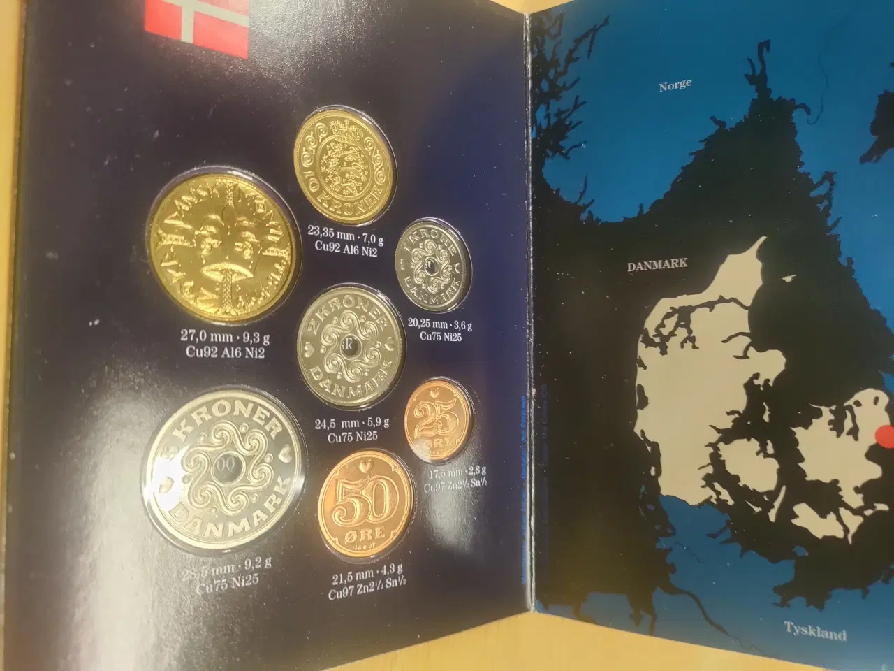 Billede 3 - Dansk møntsæt fra Den kgl. Mønt.- årgang 1995