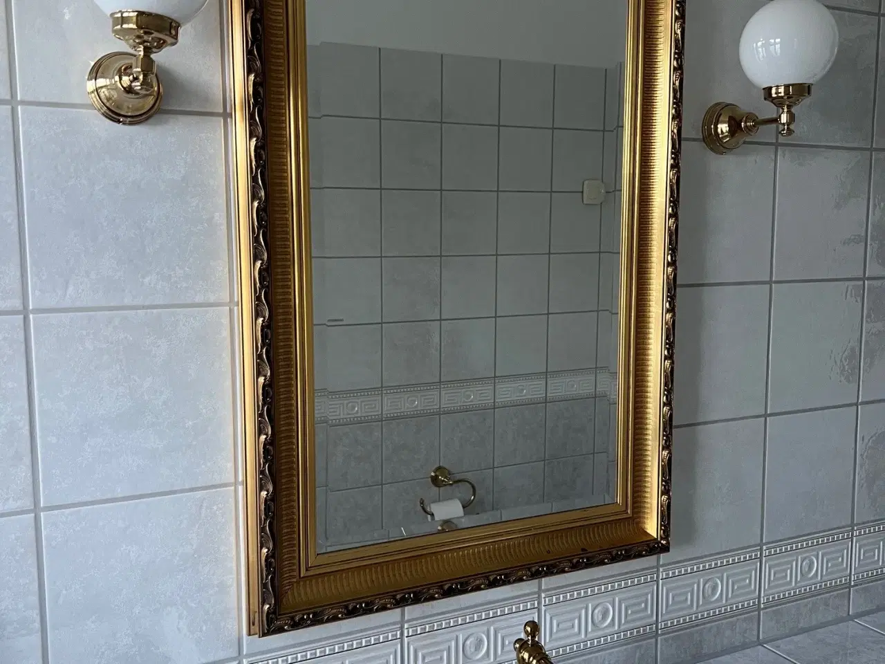 Billede 1 - Spejl med guldramme