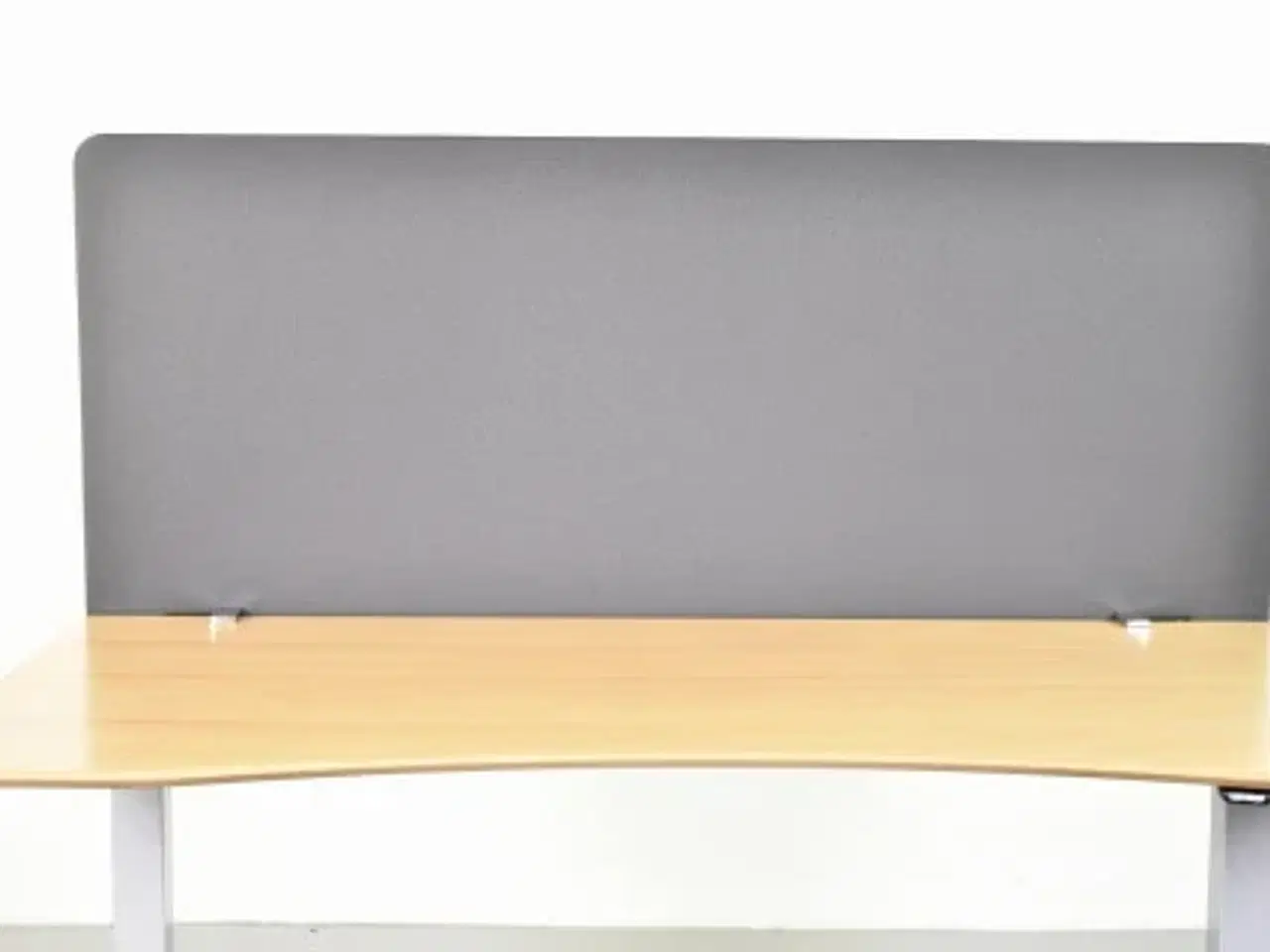 Billede 1 - Lintex edge bordskærm i grå, inkl. 2 blanke beslag