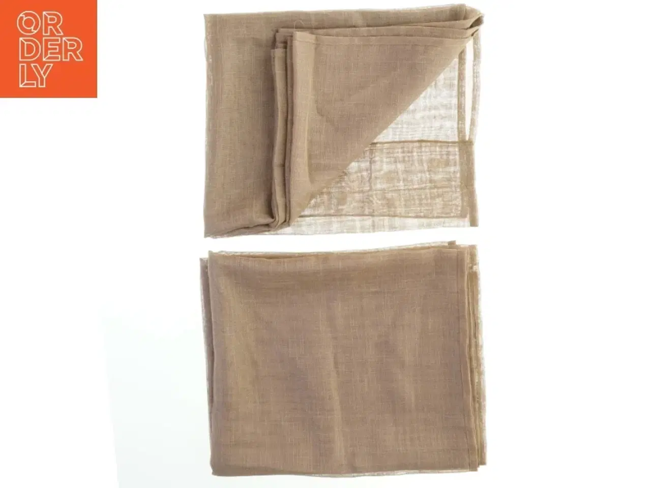 Billede 1 - Brune smalle gardiner eller bordløbere i stof (str. 220 x 65 cm)
