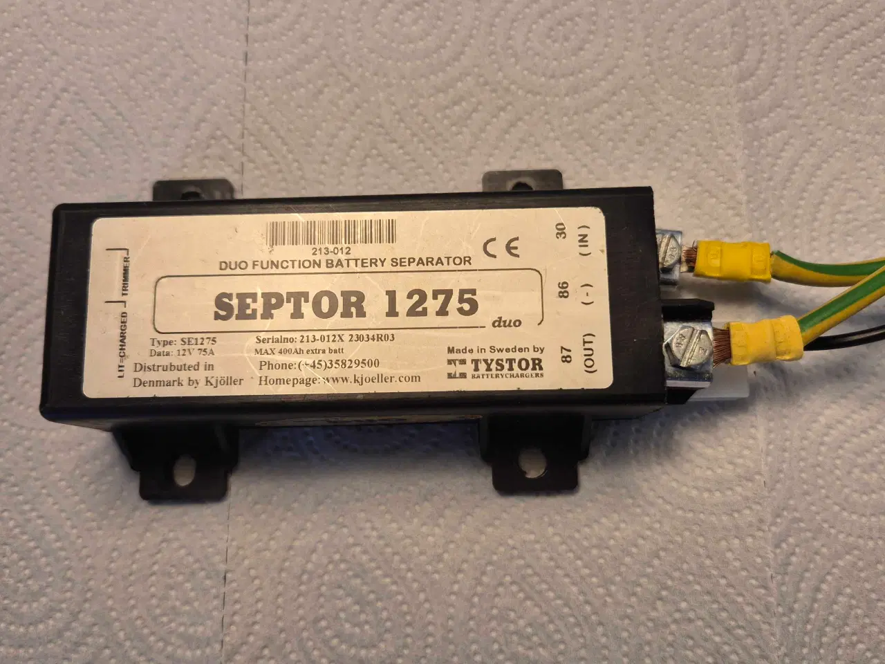 Billede 1 - Septor 1275 Duo ladeskillerelæ Batteriseperator