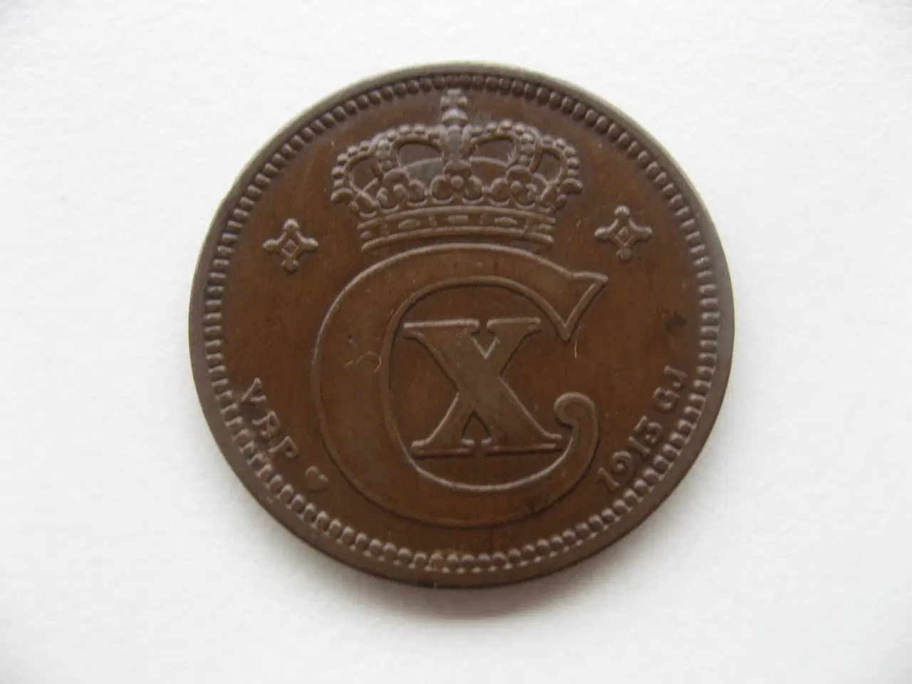 Billede 1 - Flot bronze 5 øre 1913, en af de svære