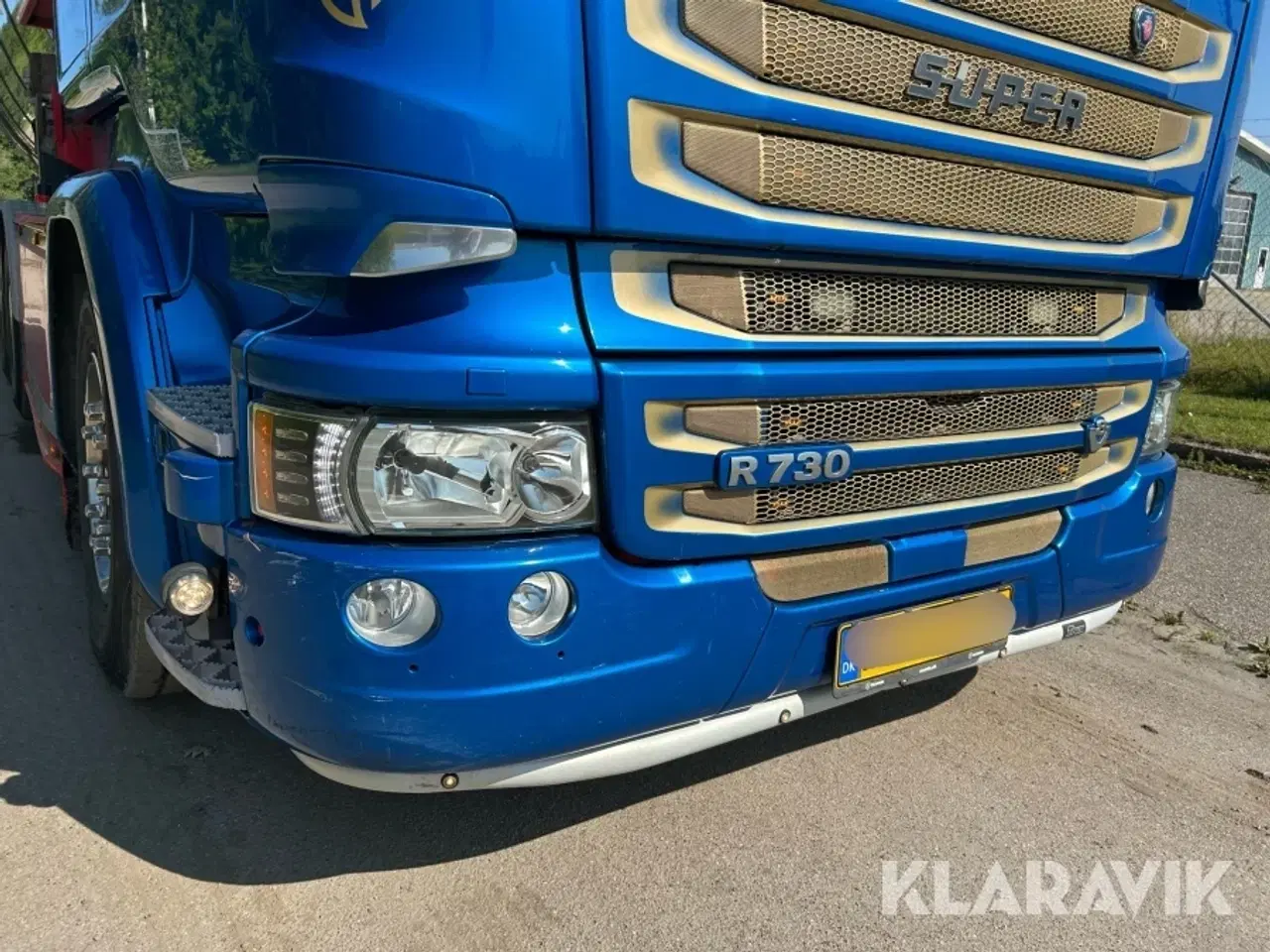 Billede 9 - Lastbil Scania R730 med asfaltlad, kran/grab og kroghejs