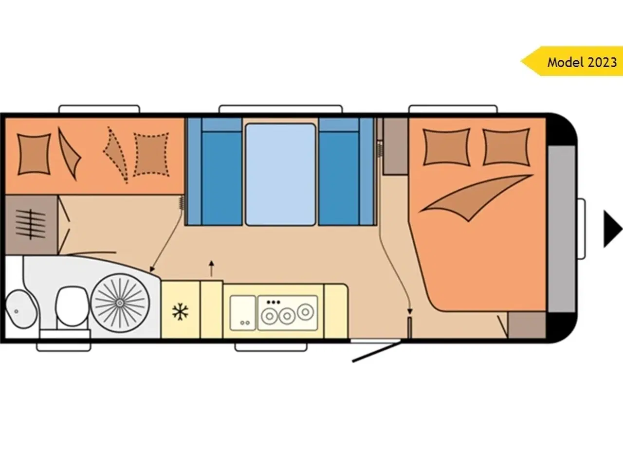 Billede 18 - 2023 - Hobby Excellent Edition 545 KMF   Lækker famillie vogn med  køjevogn med dobbeltseng fra Hinshøj Caravan