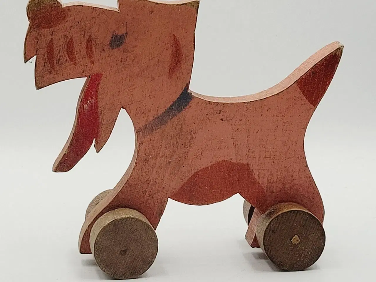 Billede 7 - ⭐️· Vintage træhund på hjul