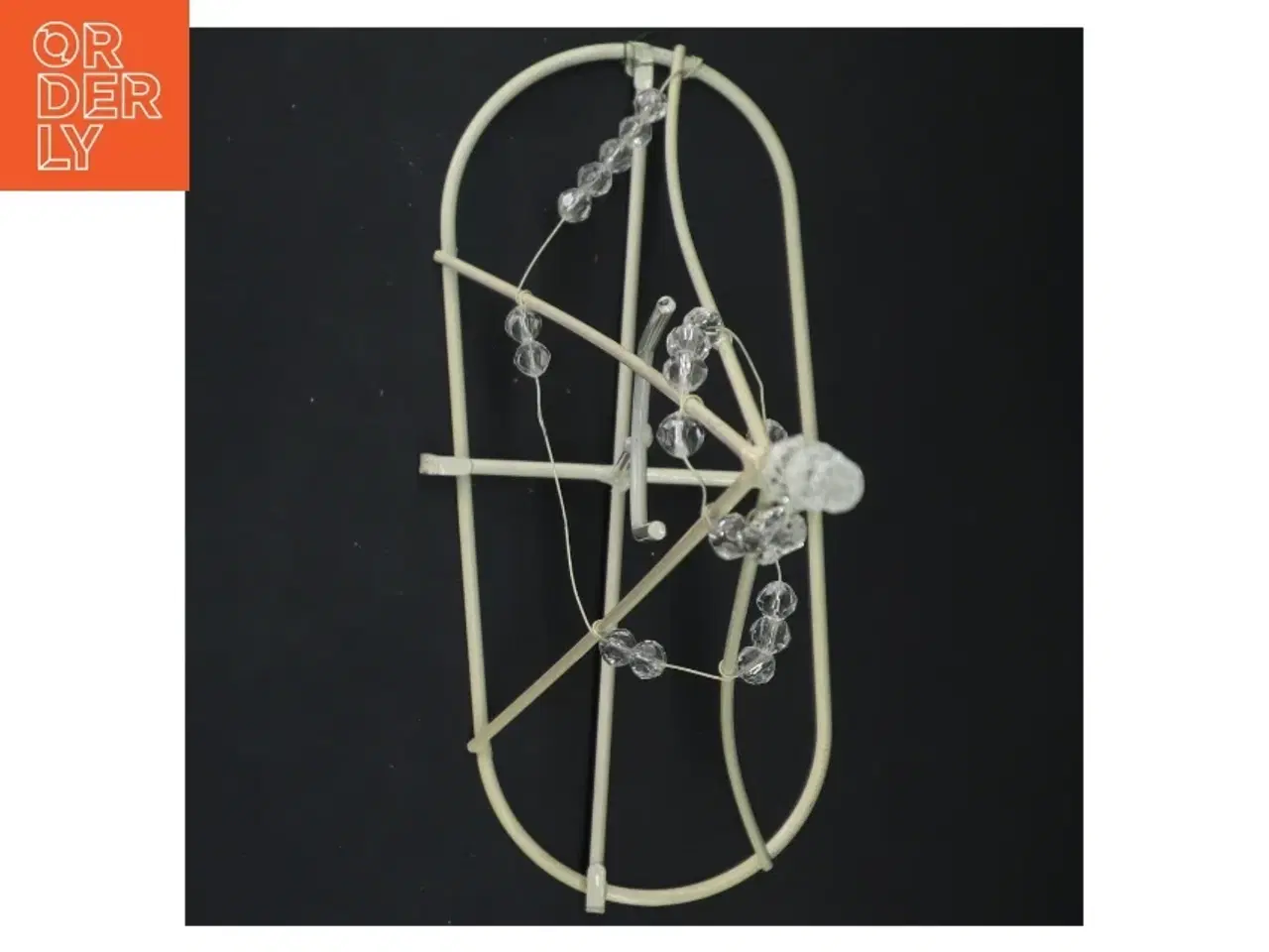 Billede 3 - Lysestage med krystaller (str. 37x24x10 cm)