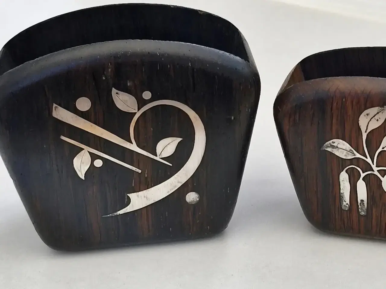 Billede 2 - Penneholdere i moseeg og sterlingsølv