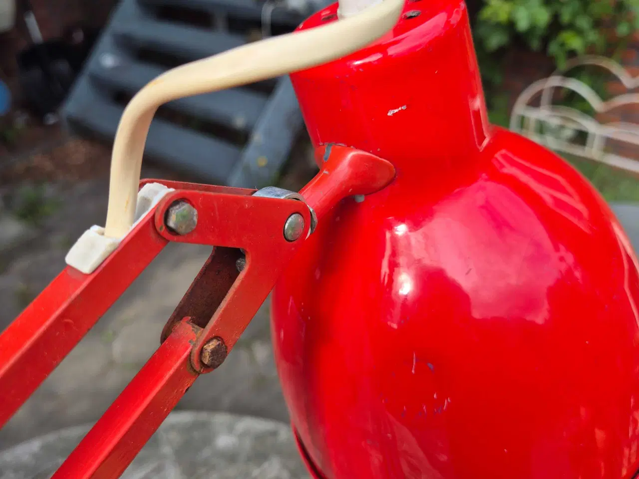 Billede 7 - Arkitektlampe med patina, buler og fleksibel fod 