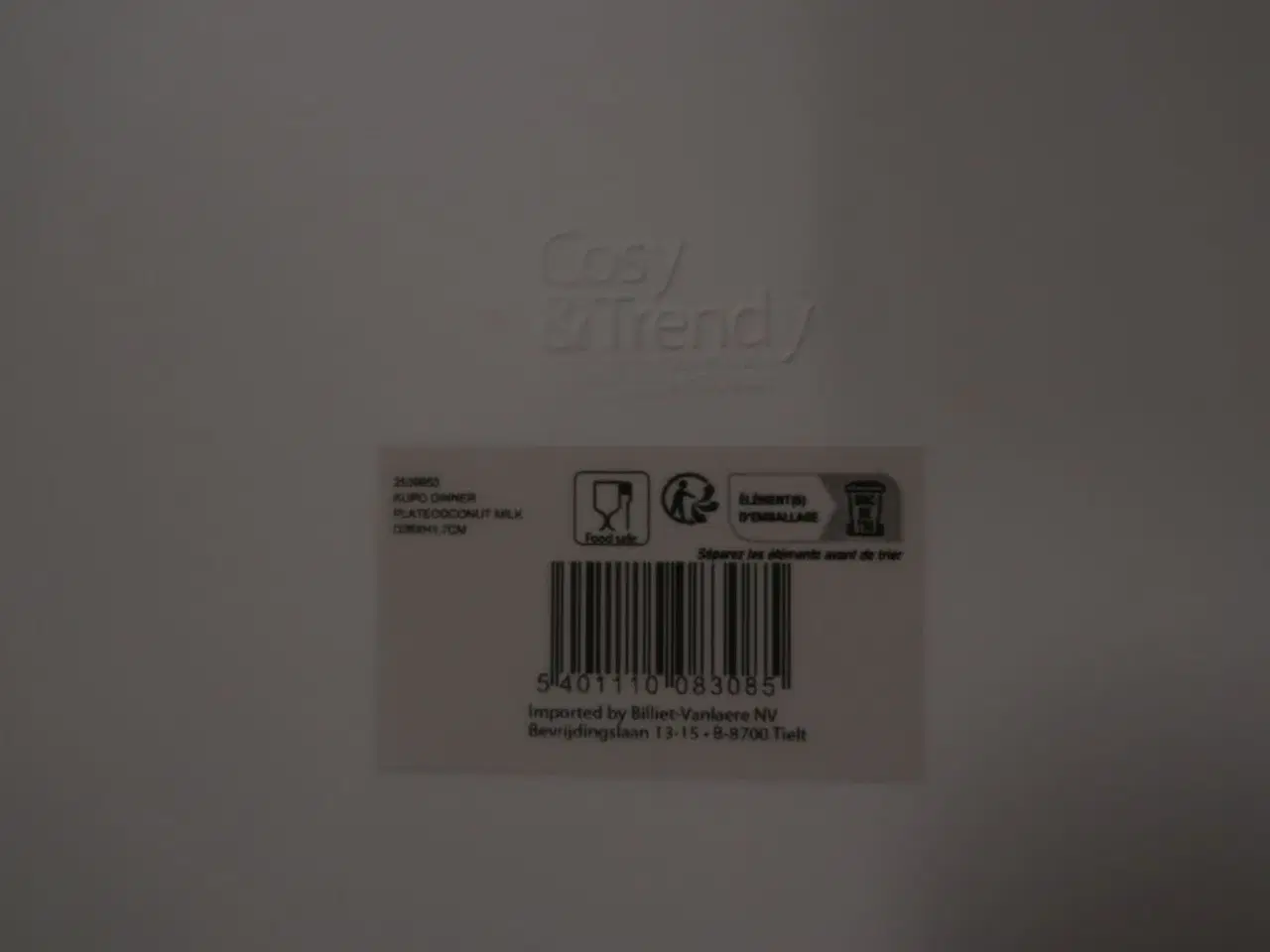 Billede 2 - 32 stk. Tallerken melamin off white 280 mm Kupo