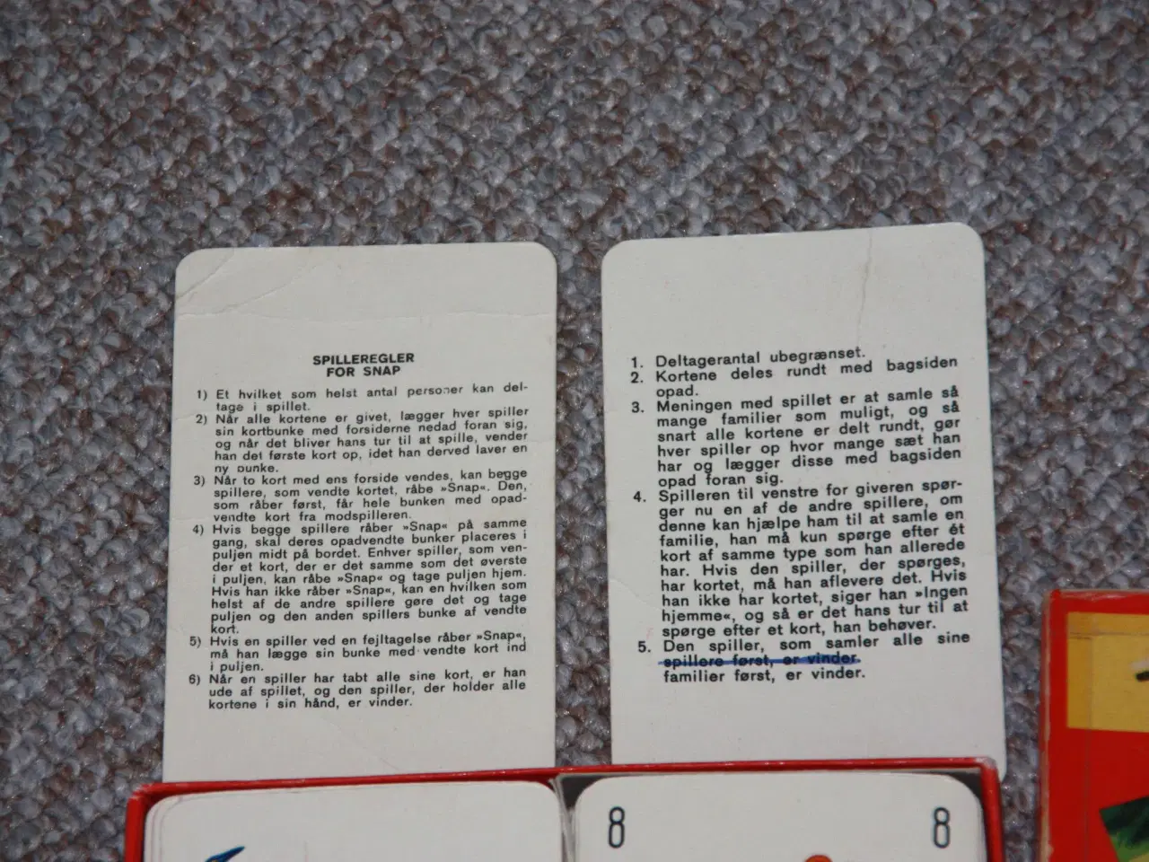 Billede 3 - 2 stk. retro spillekort Snap og Fornøjelige famili