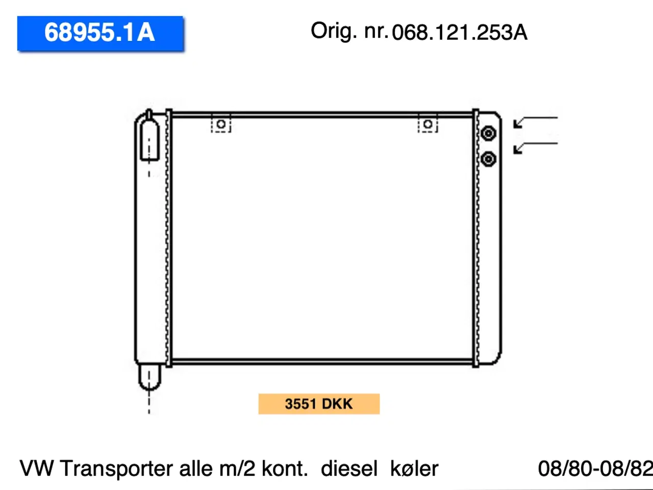 Billede 1 - VW transporter diesel (80-82) køler