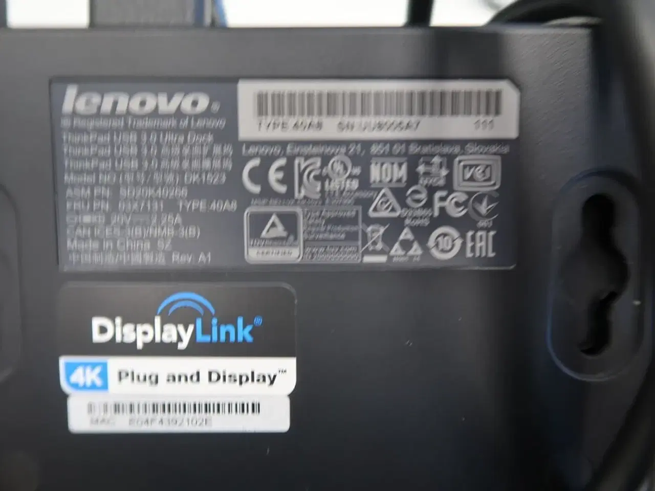 Billede 3 - Lenovo ThinkPad USB 3.0 Ultra Dock 90W 40A8