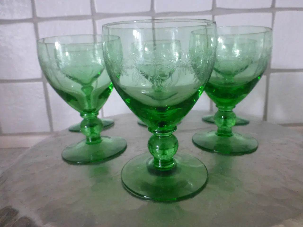 Billede 1 - Hvidvin Glas Grønne GERDA Pris for 6 = 300
