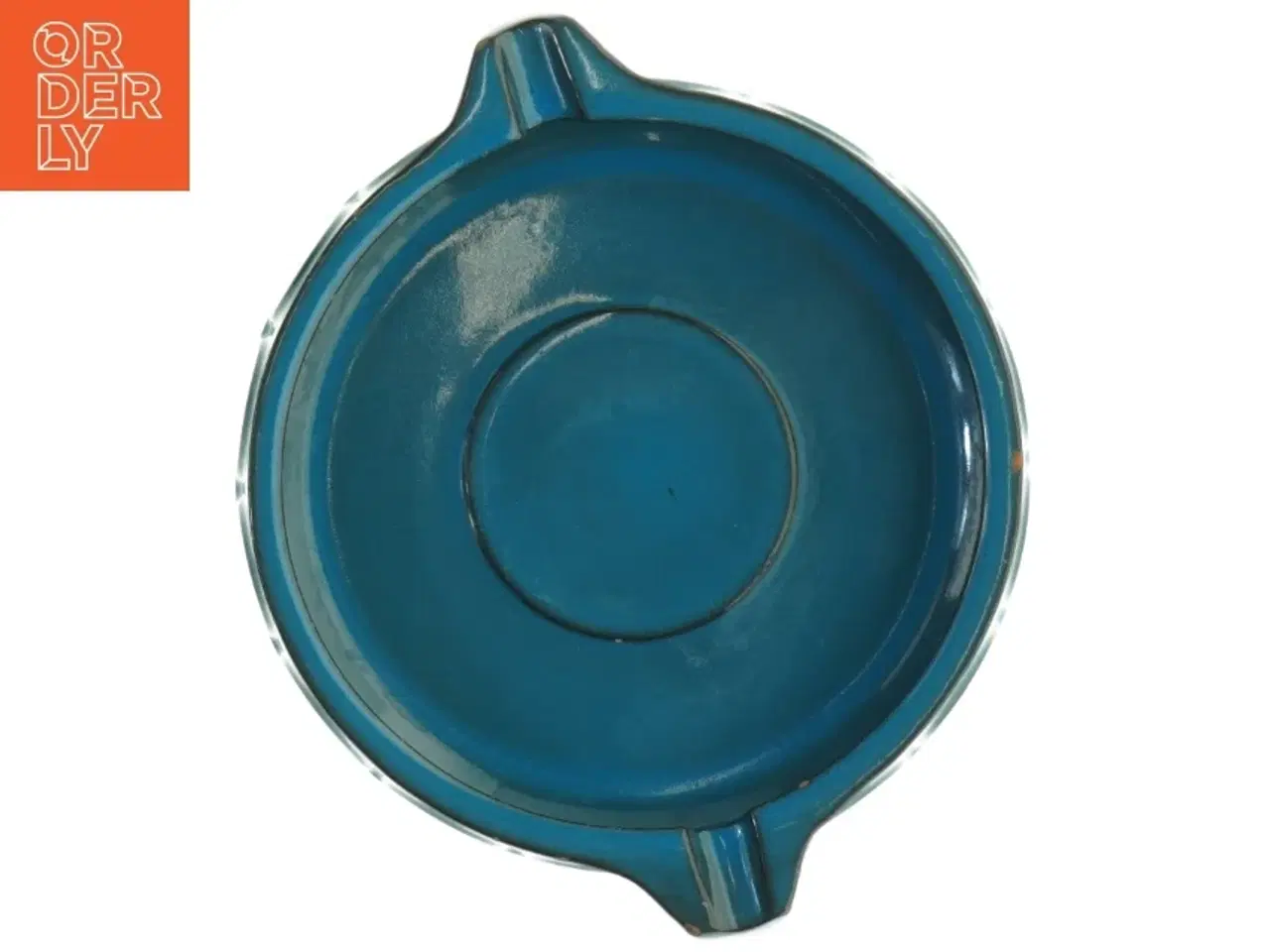 Billede 2 - Blå Knabstrup keramik serveringsfad (str. 27 x 23 cm)