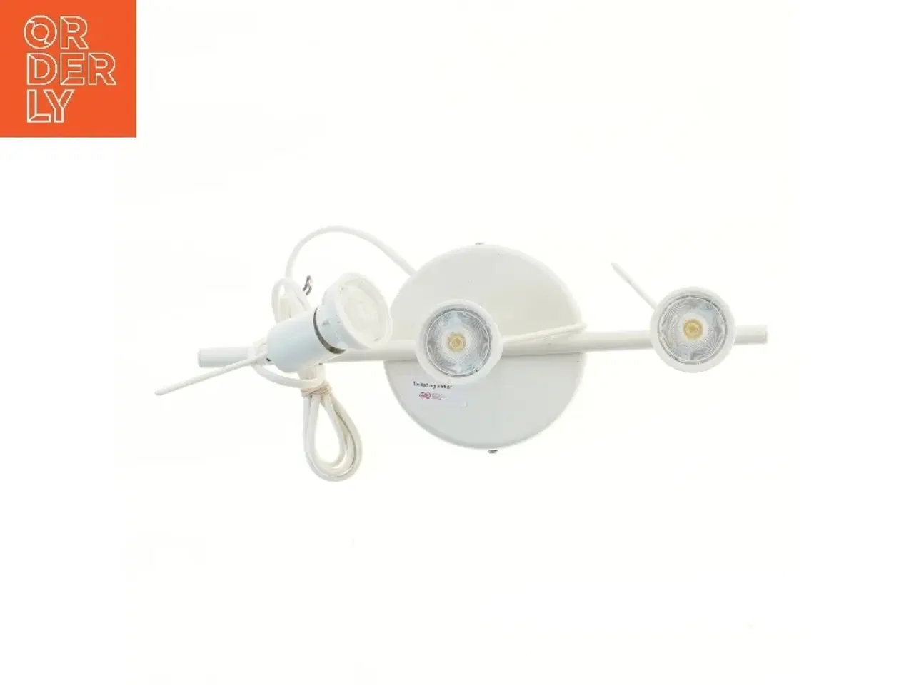 Billede 1 - Hvid LED Væglampe med tre spots (str. 36x13 cm)