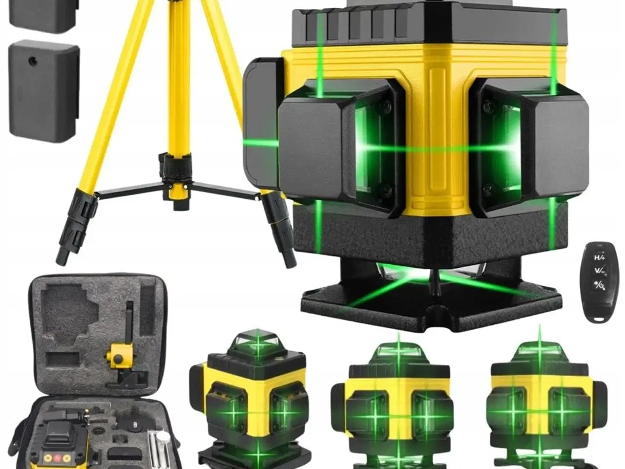 Billede 1 - Krydslaser med stativ – Extralink 4D roterende planlaser sæt